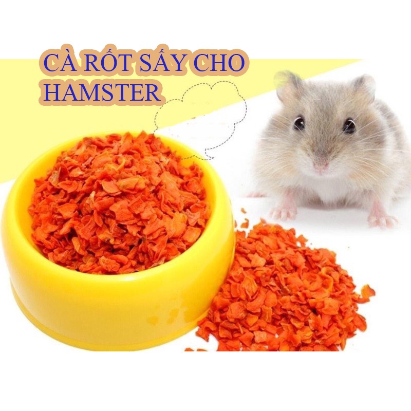 Cà rốt sấy khô giàu chất xơ thức ăn cho hamster , thỏ , bọ , nhím , sóc 30g