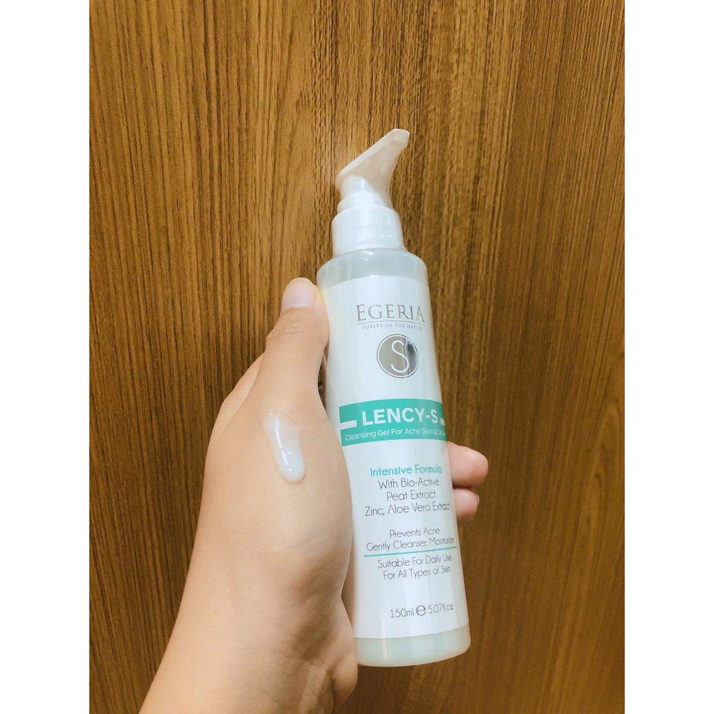Sữa Rửa Mặt Dưỡng Ẩm Giảm Mụn Cho Da Thường, Khô, Dầu, Nhạy Cảm, Hỗn Hợp EGERIA LENCY-S Cleansin | BigBuy360 - bigbuy360.vn