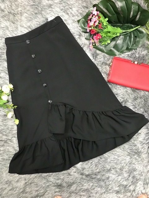 [Best selling] Chân váy caro đuôi cá phối nút lưng thun nhiều màu_chân váy dài | BigBuy360 - bigbuy360.vn