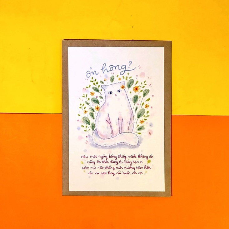Thiệp giấy "Ổn không"