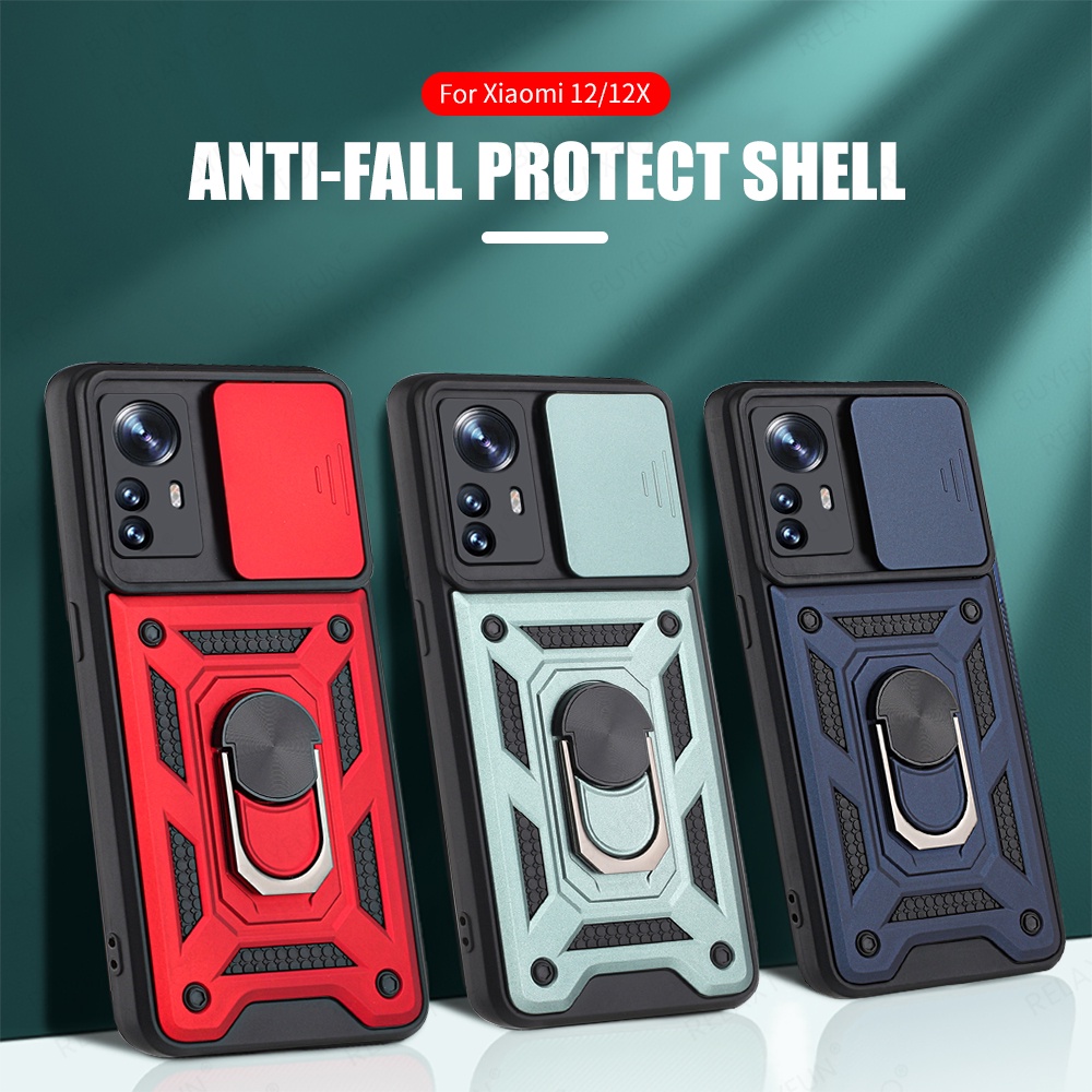 For Xiaomi 12 Pro Case Plus Camera Protect Armor Coque For Xiaomi12 12X 12Pro Mi12 5G Car Magnetic Holder Stand Heavy Duty Cover
