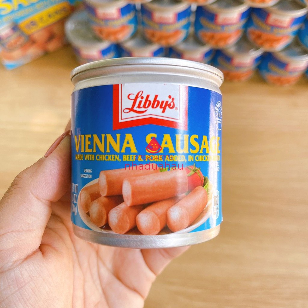 Một lon Xúc xích Libby's Vienna Sausage Mỹ lon có khóa 130g