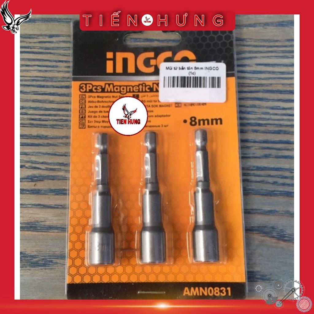 8mm Bộ mũi từ bắn tôn 3 cái INGCO AMN0831