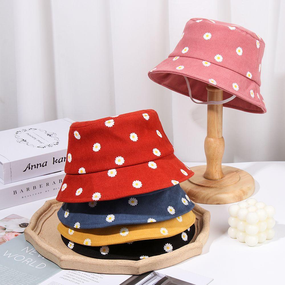MAG Nón Bucket Hoạ Tiết Hoa Cúc Chống Nắng Dễ Thương Xinh Xắn Cho Bé