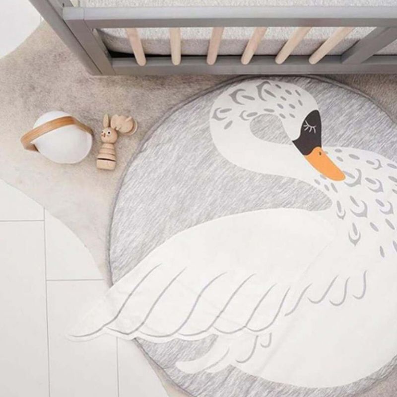 Thảm Bò Họa Tiết Thiên Nga Hoạt Hình Cho Bé