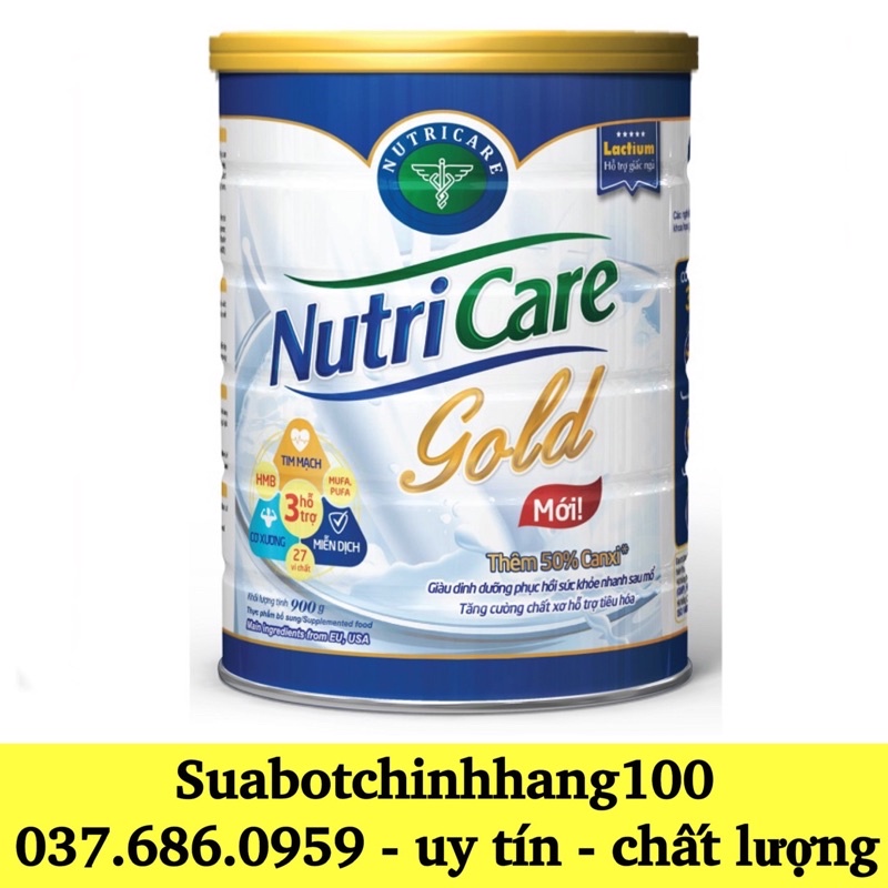 Sữa bột nutricare gold lon 900g