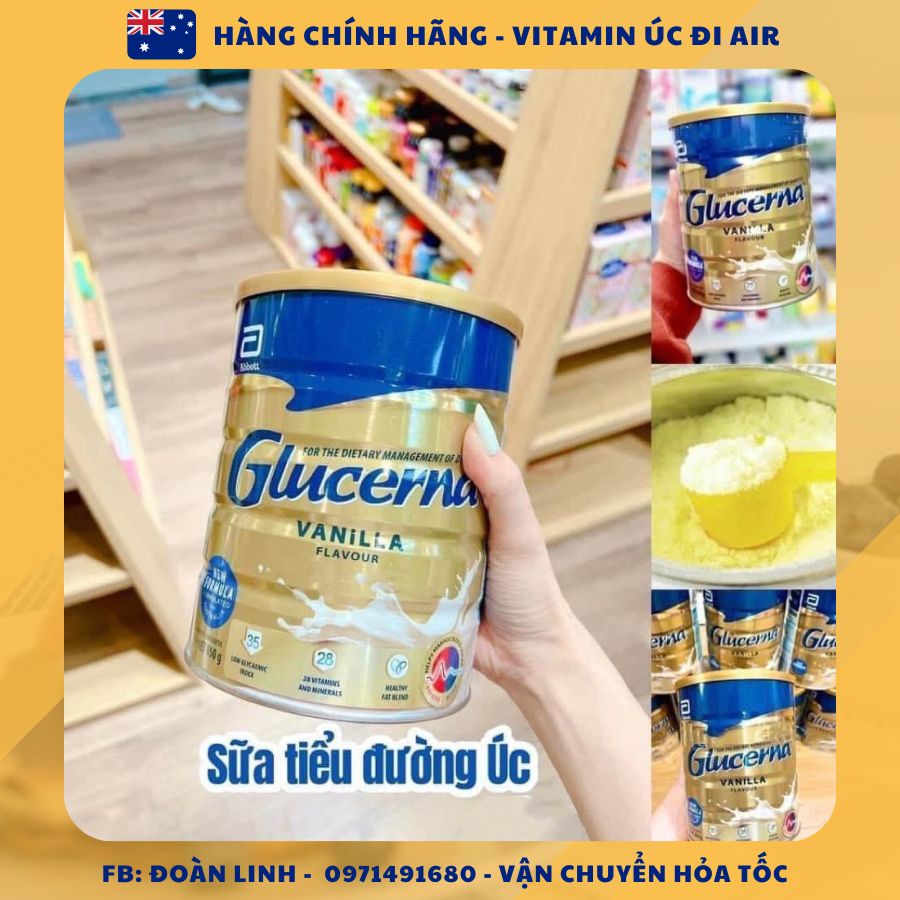 Sữa Glucerna 850gr Úc dành cho người tiểu đường