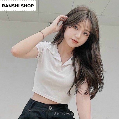 Áo Croptop Tay Ngắn Có Cổ Đức Nữ KAT Siêu Đẹp Cá Tính Chất Thun Mềm Mại Dễ Chịu Thấm Hút Mồ Hôi Cực Tốt RANSHI RA031