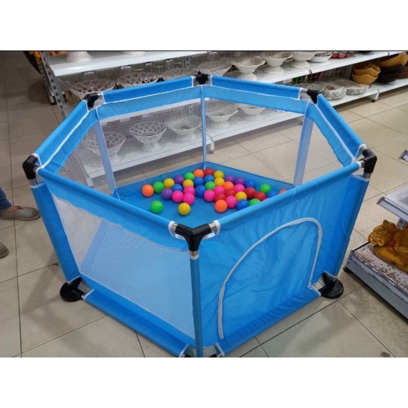 Quây Bóng Lục Giác Cho Bé, Lều Chơi Bóng, Nhà Bóng (Ảnh chụp thật tại Siêu Thị)