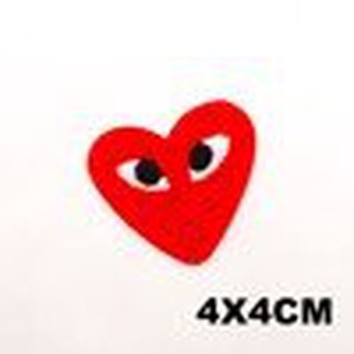Red Heart - Patch ủi sticker vải trái tim đỏ