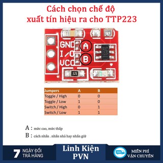 Mạch cảm biến chạm TTP223 11*14mm - Touch Sensor