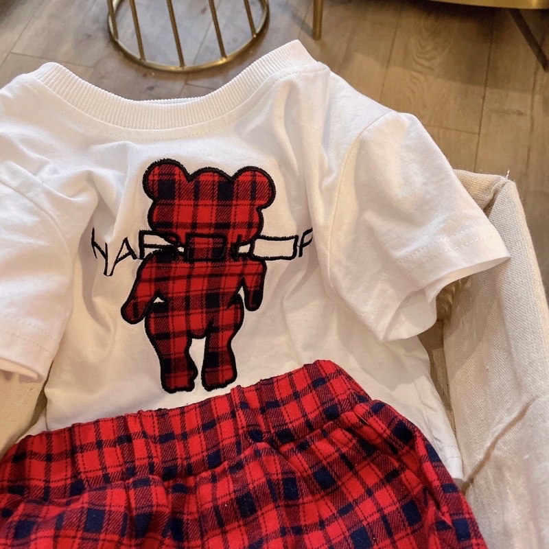 Bộ short BBR gấu bé trai bé gái