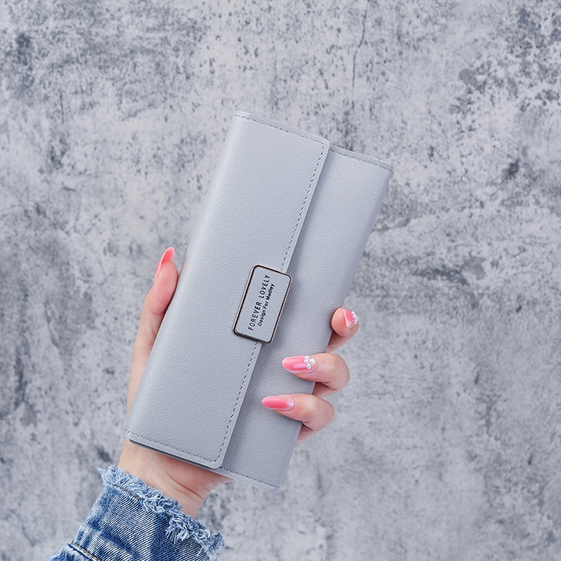 Ví dài IELGY nhiều ngăn đựng thẻ sức chứa lớn phong cách Hàn Quốc cho nữ