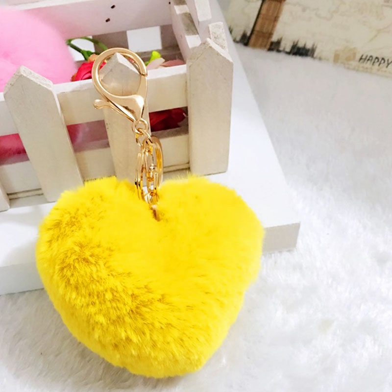 Móc Khóa Lông Thỏ Mềm Mại Xinh Xắn