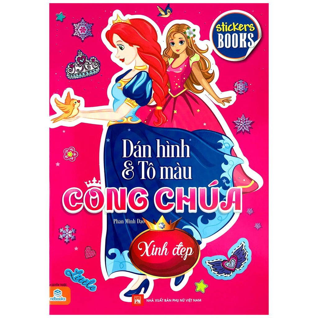 Sách - Dán Hình và Tô Màu Công Chúa - Lộng Lẫy, Quyến Rũ, Sắc Màu, Xinh Đẹp (Bộ 4 quyển, lẻ tùy chọn)