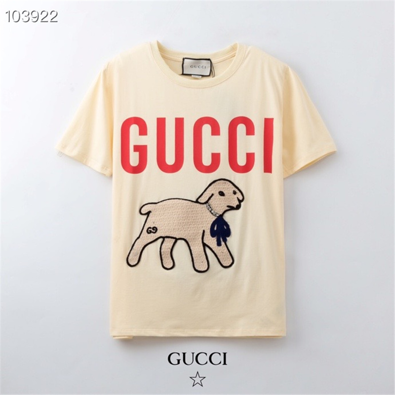 GUCCI Fashion casual round neck cotton couple short-sleeved T-shirt 2060#