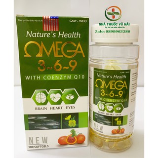Dầu Cá Omega Alaska 3,6,9 Hỗ Trợ Hệ Tim Mạch , Trí Não , Tăng Cường Thị Lực , Sáng Mắt - Hộp 100v