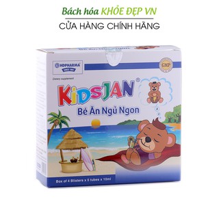 Siro KIDSJAN giúp bé ăn ngon, ngủ ngon, tăng sức đề kháng - Hộp 20 ống [KIDSJAN Bé Ăn Ngủ Ngon]