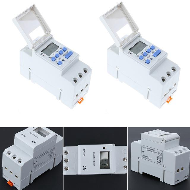 Công tắc hẹn giờ điện tử lập trình THC15A 16A/220V (Trắng)