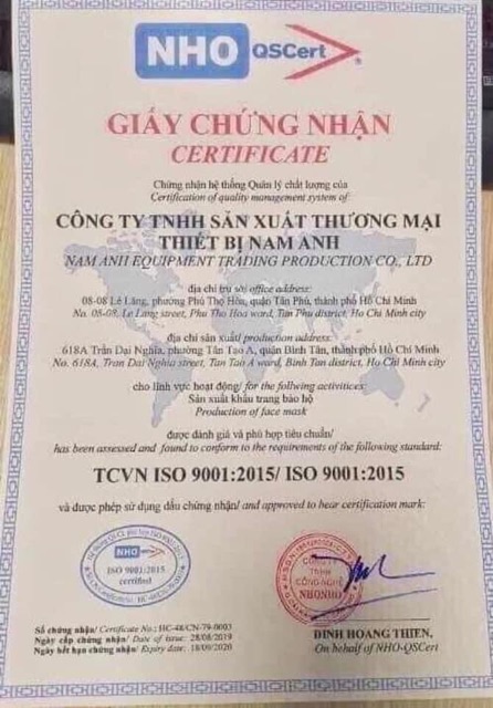 KHẨU TRANG bảo vệ sức khoẻ không ngứa mũi 50 cái