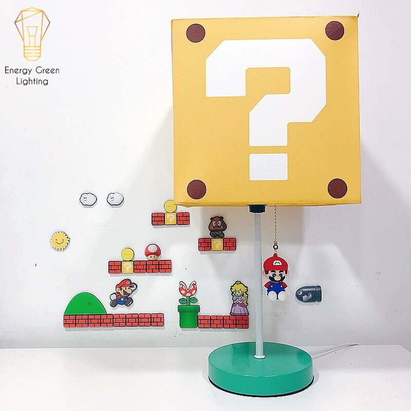 Đèn Bàn Dấu Hỏi Giật Dây Super Mario Energy Green Lighting DB-915 - 3 Chế Độ Ánh Sáng - Decor Trang Trí Phòng Ngủ