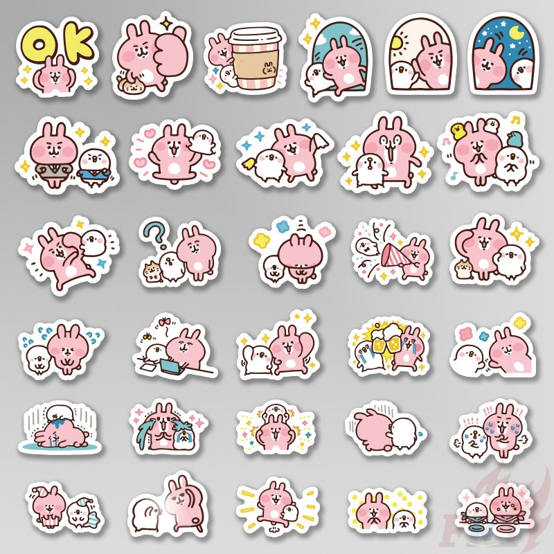 ❉ Piske &amp; Usagi - Kanahei Stickers B ❉ 40Pcs/Set DIY Decals Stickers for Album Diary Laptop Scrapbooks Skateboard