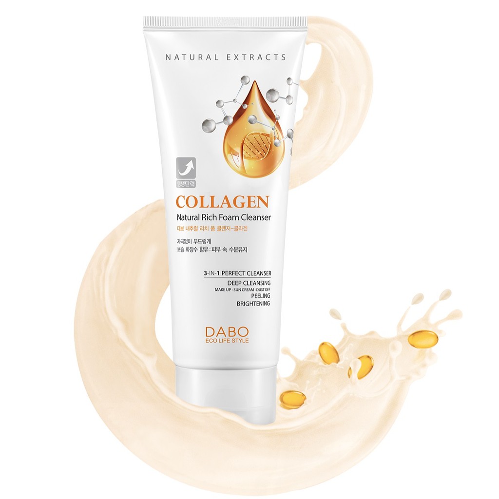 Sữa rửa mặt Dabo Collagen cao cấp 3in1 180ml