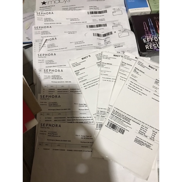 Vial Sample Mẫu thử nước hoa các hãng - ĐỦ BILL SEPHORA