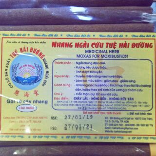 Nhang Ngải Cứu Trung 10 gói giá gốc chính hiệu Tuệ Hải Đường (Trung Đen hoặc Viêm Xoang)