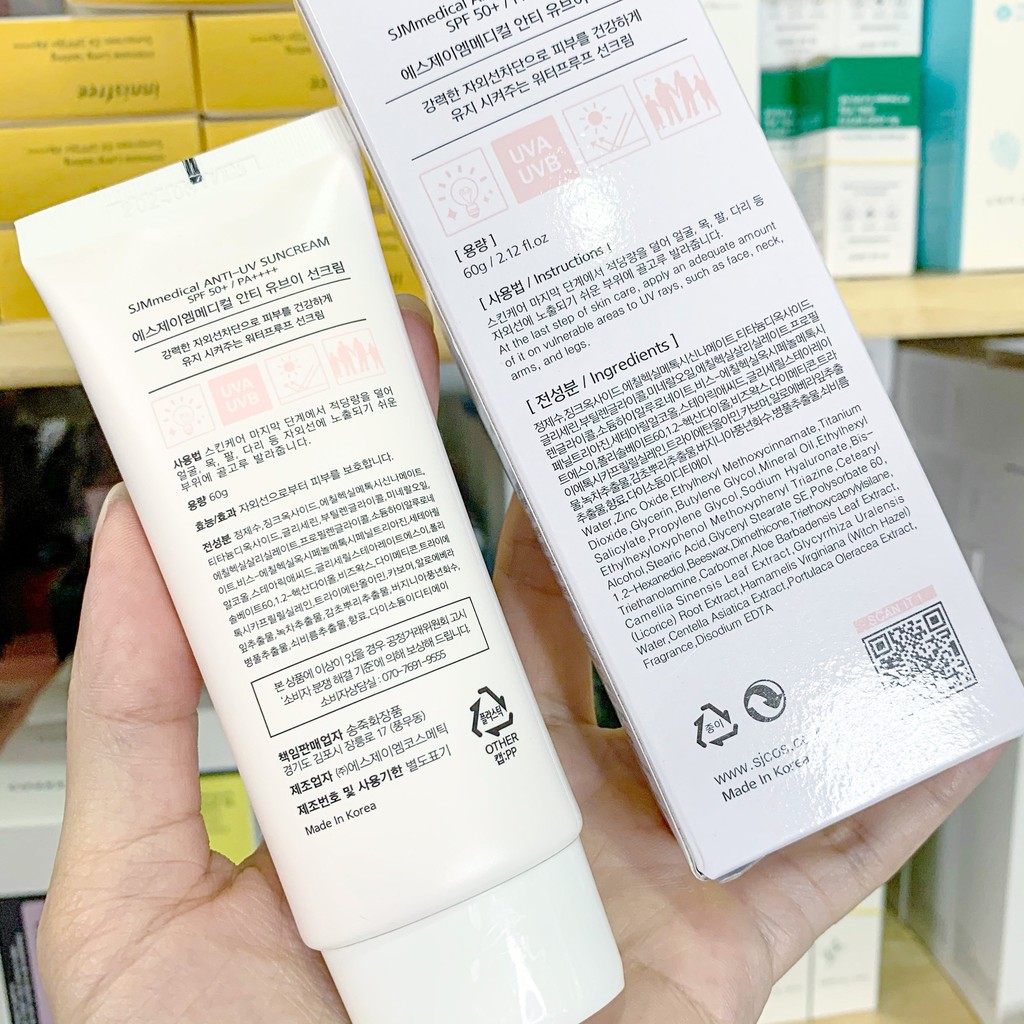 Kem Chống Nắng Nâng Tone Dr.Skin Care SJMmedical ANTI UV Perfect SunScreen SPF50+ PA++++