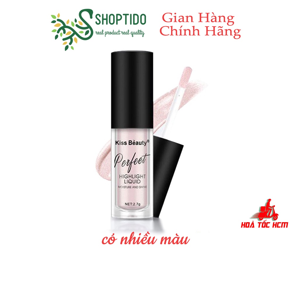 Nhũ mắt Kiss Beauty lấp lánh, chống nước Perfect Highlight Liquid 2 in 1 NPP Shoptido