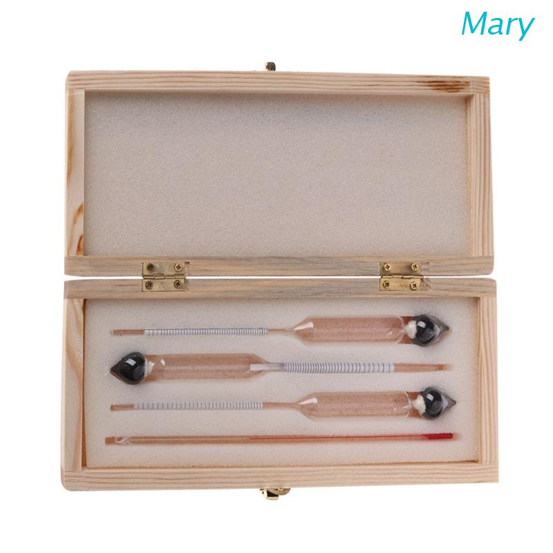 Set 3 Ống Đo Nồng Độ Cồn 0-100% Và Nhiệt Kế Cho Baijiu