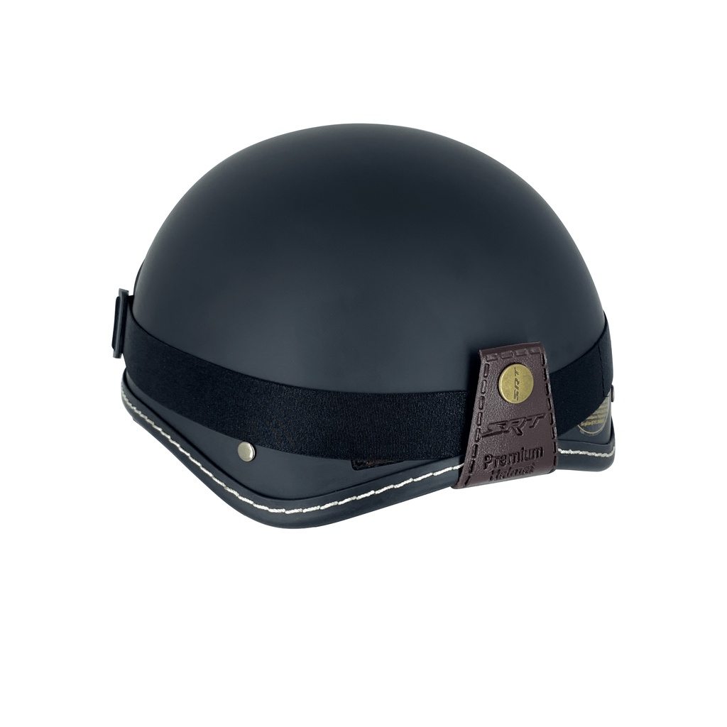 Mũ bảo hiểm nửa đầu viền chỉ ép nhiệt viền lưới kèm lính phi công