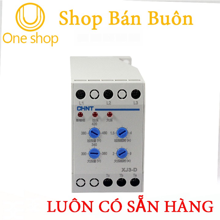 Relay Bảo Vệ Điện Áp 3 Pha CHNT XJ3-D Có Điều Chỉnh