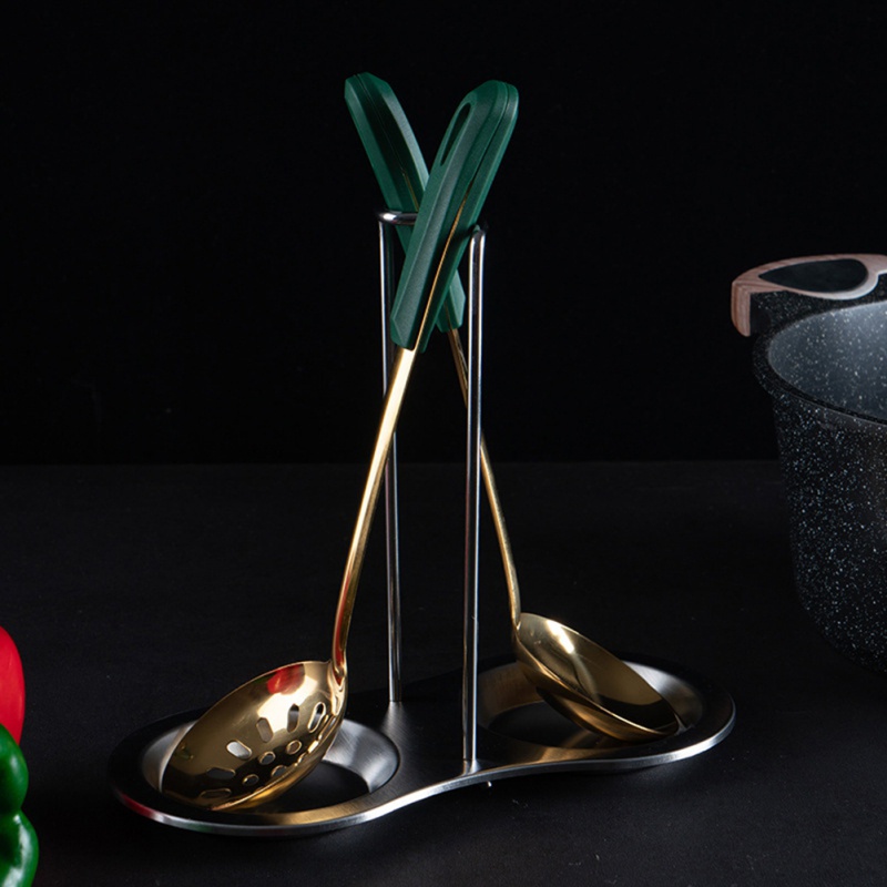 Muỗng múc canh/ muỗng vớt thức ăn bằng thép không gỉ 304 hình vỏ sò mạ vàng