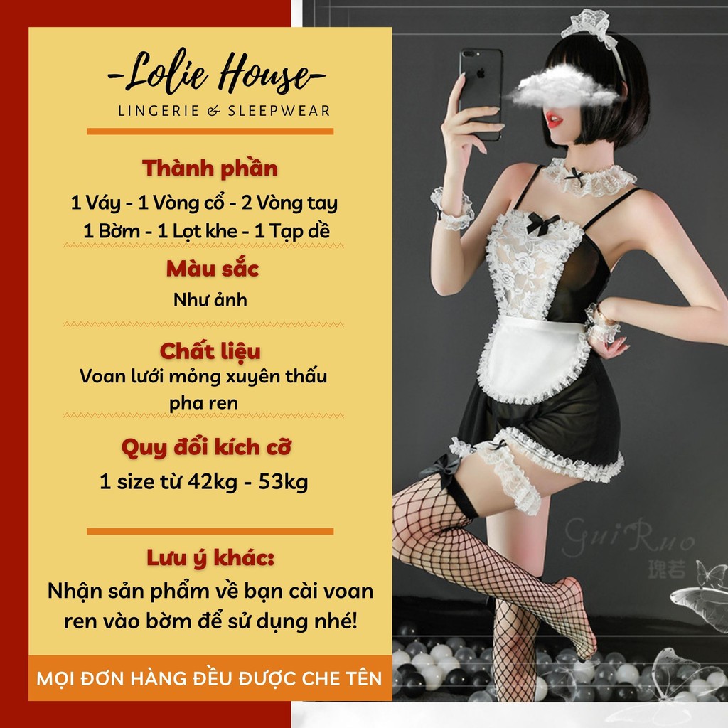 Cosplay hầu gái sexy anime maid cute Váy đầm ngủ cosplay cô hầu gái gợi cảm LOLIE HOUSE - CP39