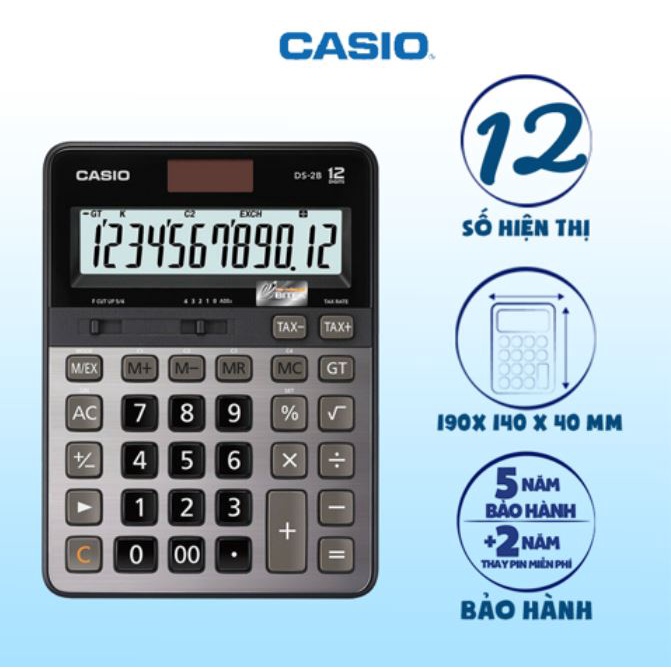 Máy tính CASIO DS 2B chính hãng bảo hành 5 năm