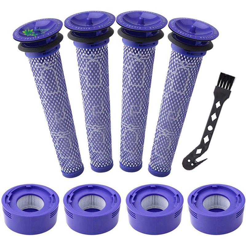 4 Pack Pre-Filters and 4 Pack HEPA Post-Filters Replacements for Dyson V7, V8 Animal and V8 Absolute Cordless Vacuum