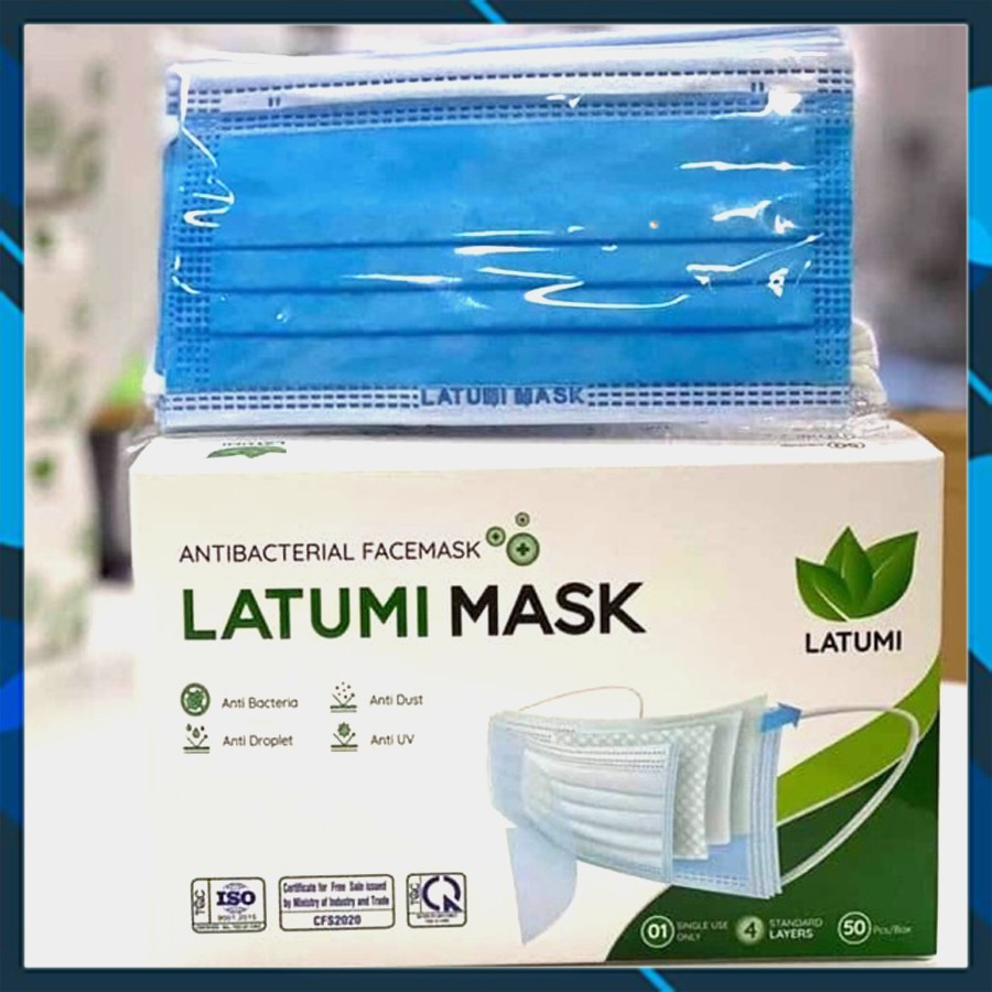 1 Thùng Khẩu Trang Y Tế LATUMI Kháng Khuẩn loại bỏ 100% Vi Khuẩn | BigBuy360 - bigbuy360.vn