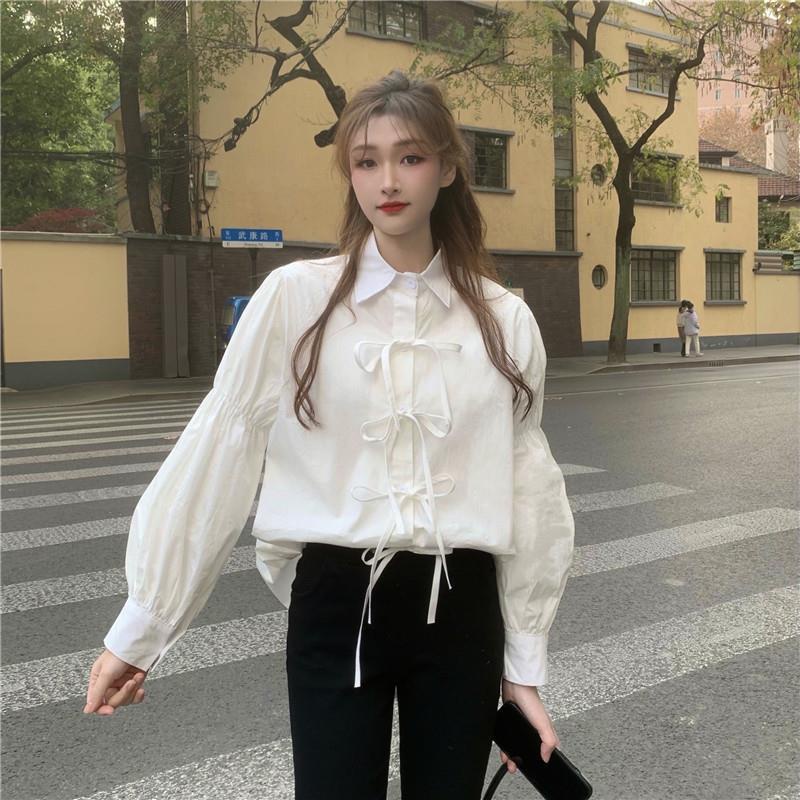 Áo Sơ Mi Thiết Kế Mới Mùa Đông Phong Cách Retro Cho Nữ