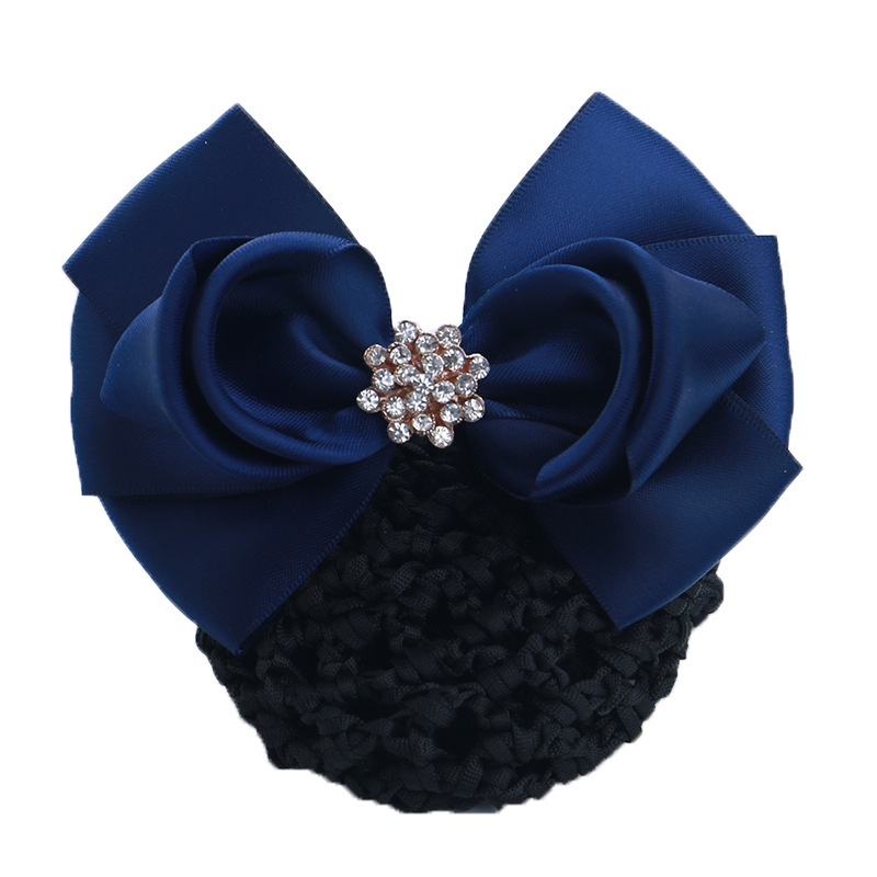 Kẹp Tóc Hình Nơ Lưới Họa Tiết Kẻ Sọc Thời Trang Công Sở Cho Bạn Gái