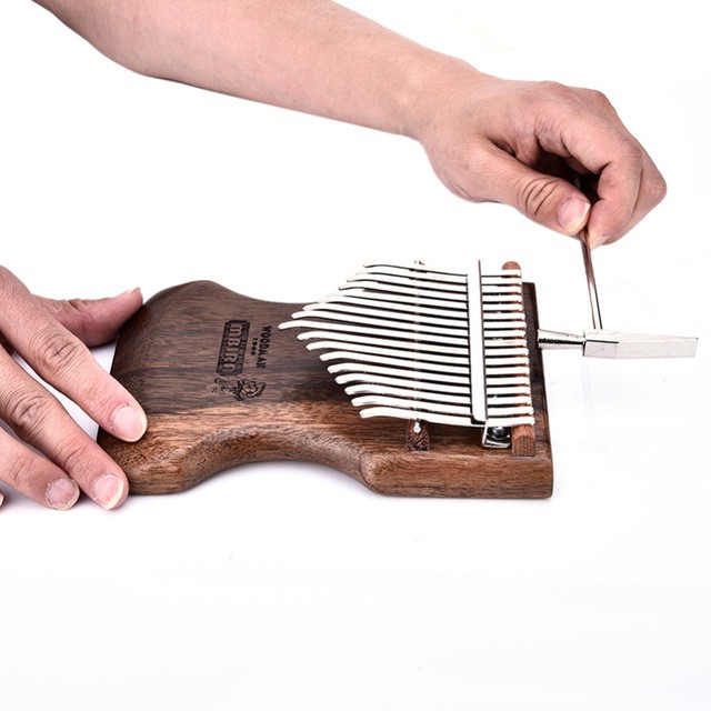 Đàn kalimba 17 phím gỗ nguyên khối Mahagony MBIRA -000095 ĐEN BÓNG