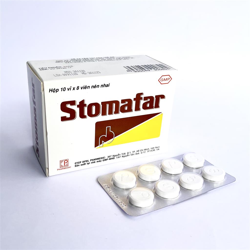 Stomafar Viên nhai ợ hơi, ơ chua giảm đâu và trào ngược