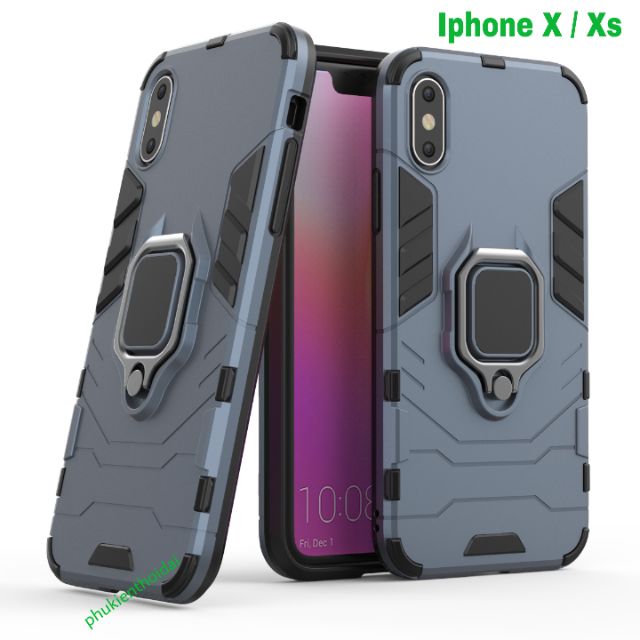 Ốp lưng Iphone X / Xs / Iphone 11 Pro / Iphone 12 / 12 Pro / 14 Pro chống sốc Iron Man Iring giá đỡ xem phim siêu bền