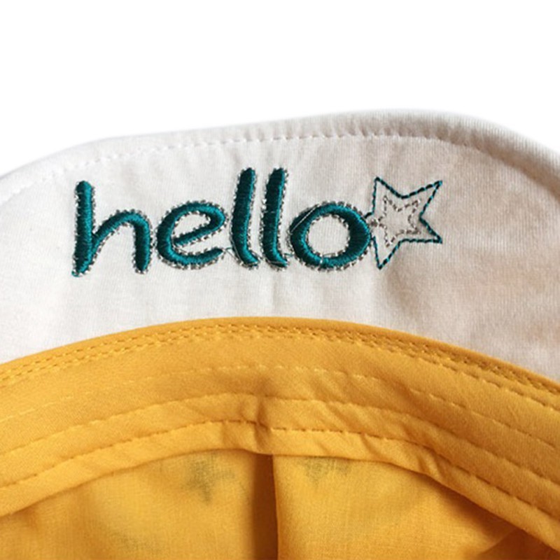 Mũ lưỡi trai thêu chữ HELLO xinh xắn cho bé