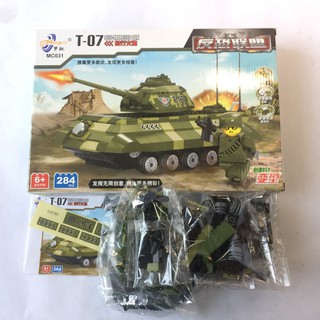 bộ lego xe tăng cho bé lắp ráp