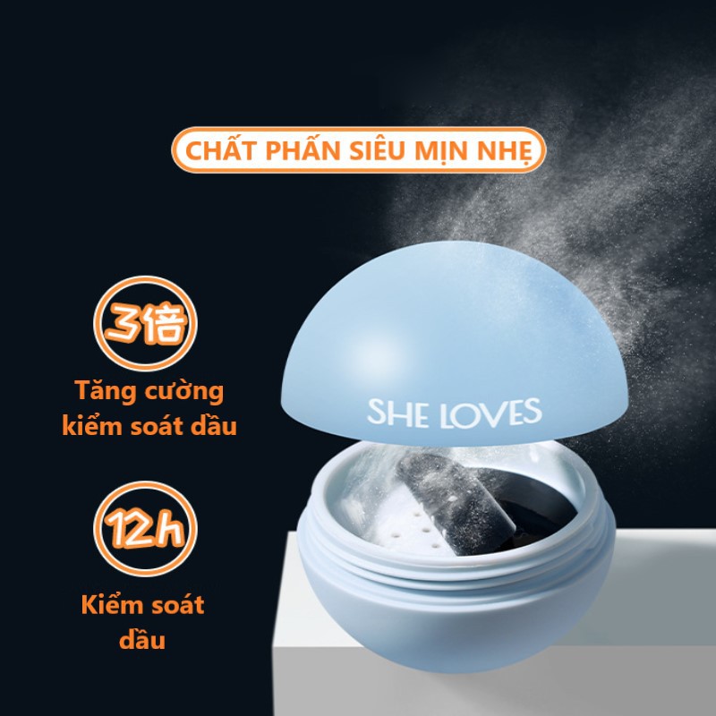Phấn phủ bột Ice Cream SHE LOVES kiềm dầu mịn nhẹ thoáng khí Ice Cream Smooth Loose Powder SHEL22 | BigBuy360 - bigbuy360.vn