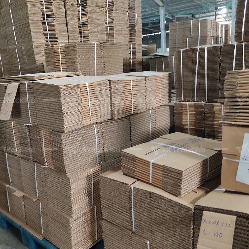 Hộp carton đóng hàng Vietpacking, hộp giấy gói hàng 30x15x10 giá rẻ, giấy cứng, chịu va đập