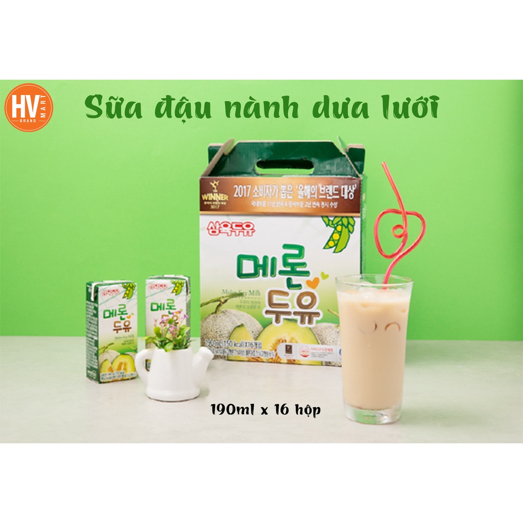 Sữa Đậu Nành Vị Dưa Lưới Hàn Quốc Sahmyook 190ml