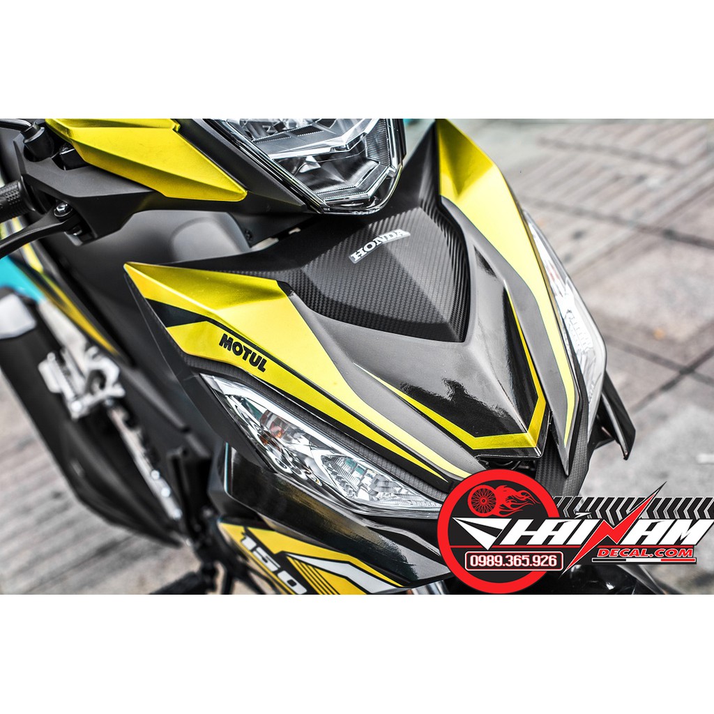 Tem Trùm Winner 150 Đen Chỉ Đỏ Motul Aka